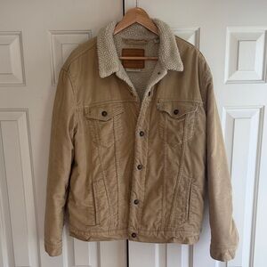Levi's Men's Beige Sherpa-Lined Jacket size XL
